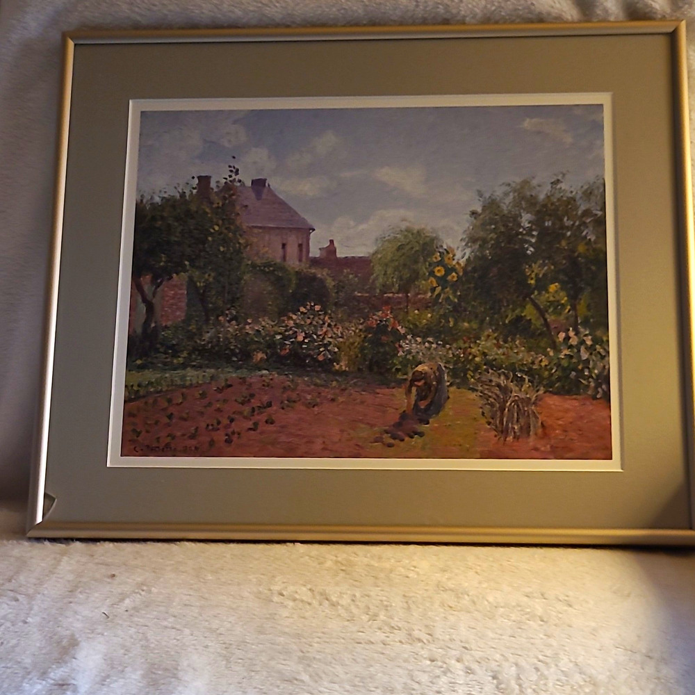 Camille Pissarro "The Artist's Garden at Eragny" Framed Print 1898 Impressionist